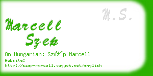marcell szep business card